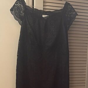 Chic Black Lace Midi Dress 18W